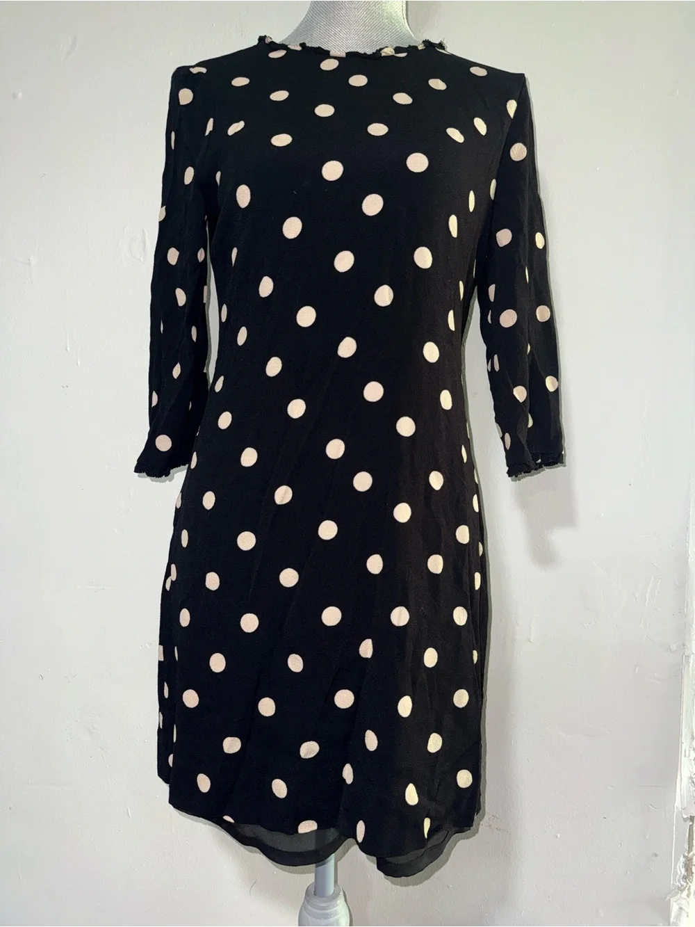 Kate Spade Polka Dot Shift Dress - Black & White